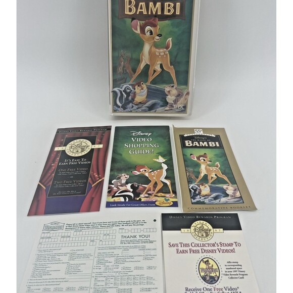 1997 Walt Disney’s Masterpiece Bambi 55Th Anniversary VHS - Picture 7 of 10